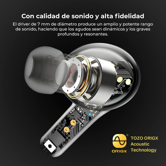 Audífonos Agile Pods True Wireless Negro Tozo