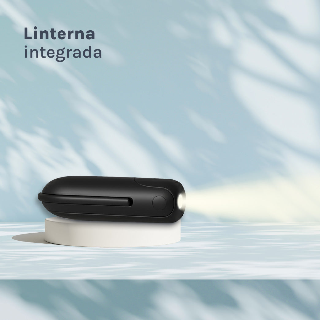 Mini Ventilador Recargable 3 en 1 Negro Ozu