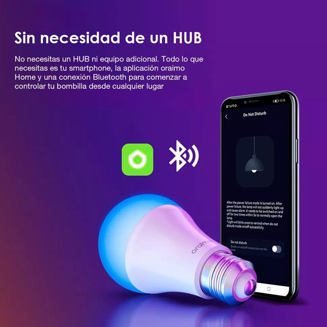 Pack de 2 Ampolletas Inteligentes Oraimo