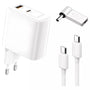 Kit de Cargador de Pared Powergan 45W + Cable USB-C 1m Oraimo