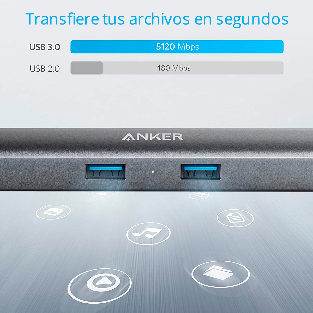 Hub Power expand+ 5 puertos en 1 USB-C