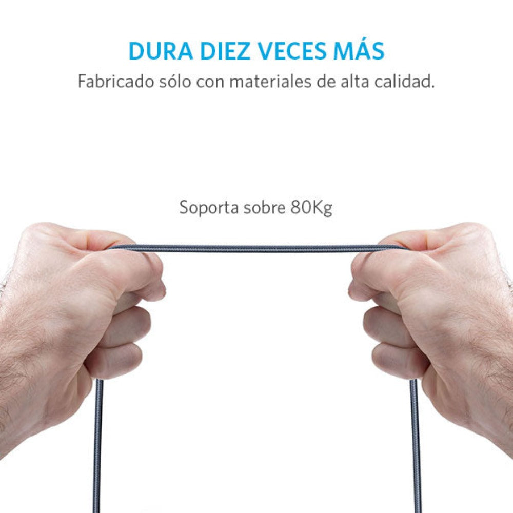 Cable Micro USB PowerLine+ 0.9m Gris