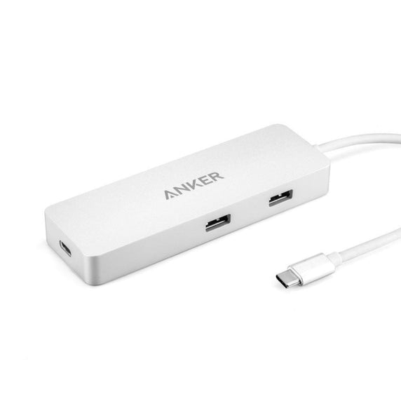 Adaptador Hub 4 puertos USB-C con Ethernet