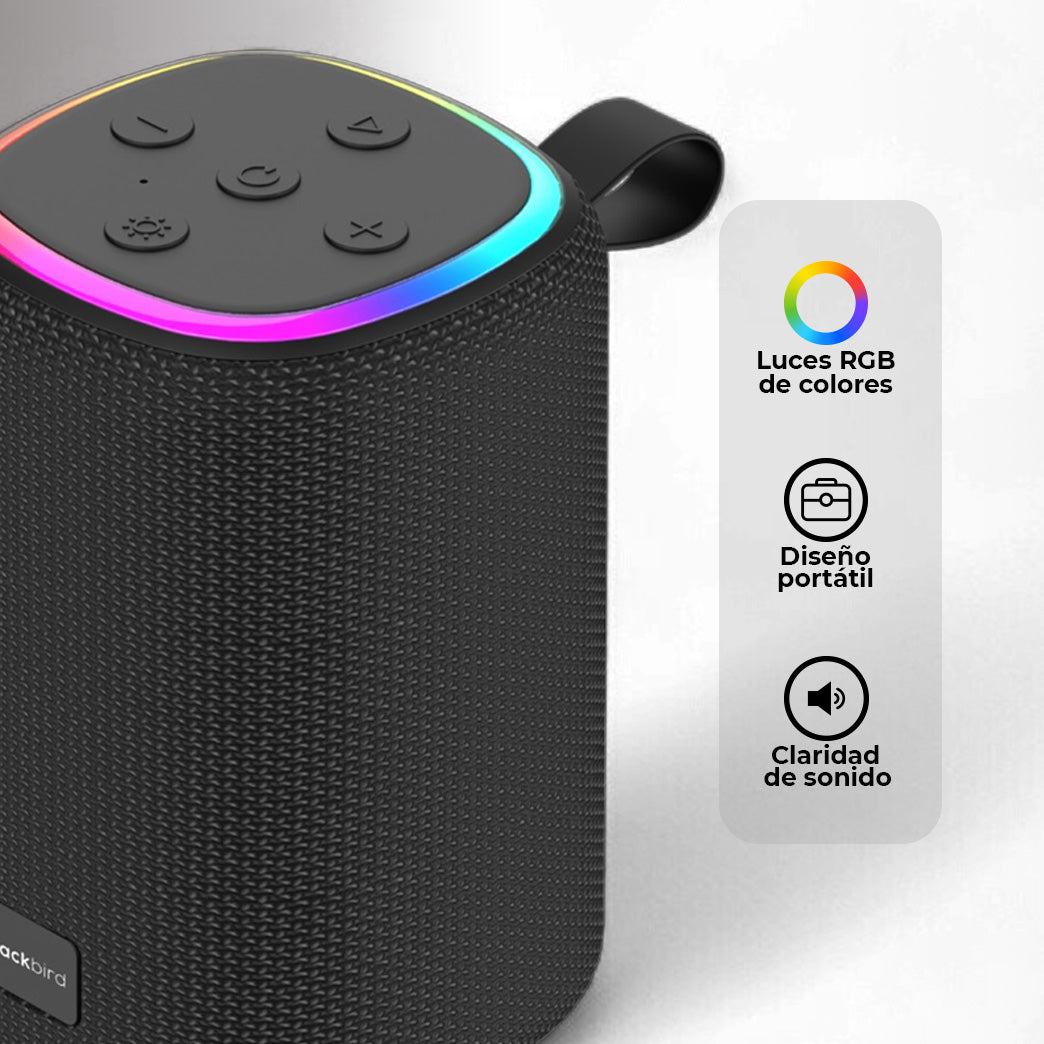 Audífonos Over Ear Bluetooth Con Parlante portátil Negro Blackbird