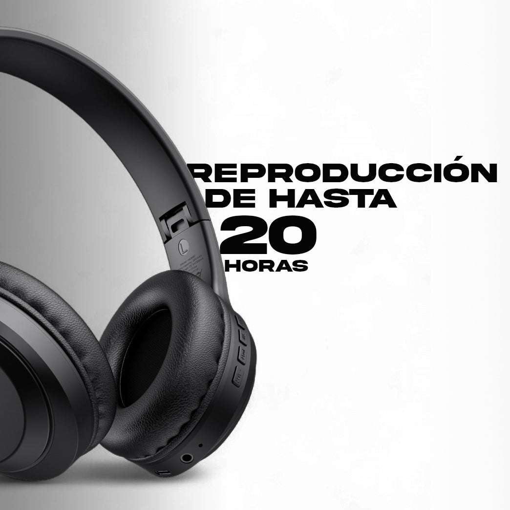 Audífonos Over Ear Bluetooth Con Parlante portátil Negro Blackbird