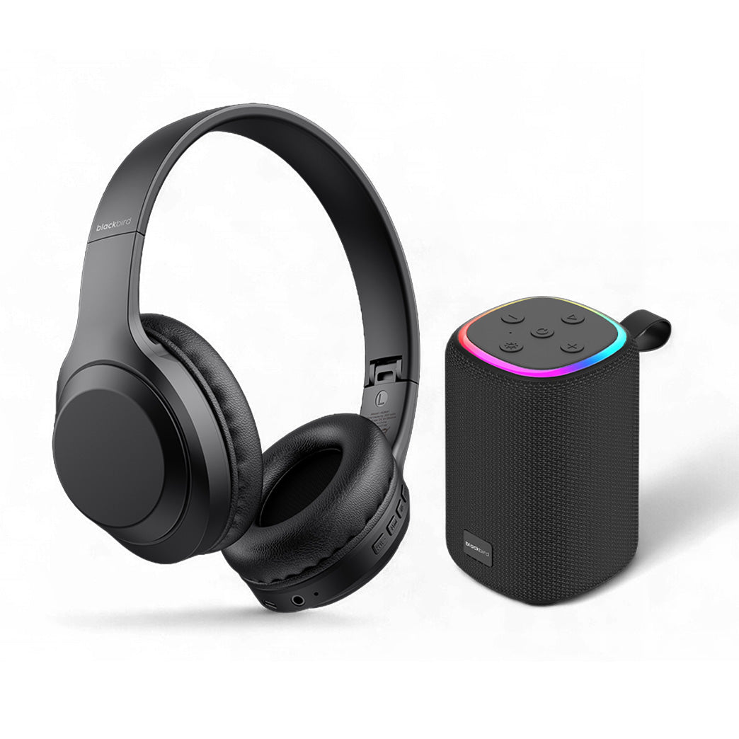 Audífonos Over Ear Bluetooth Con Parlante portátil Negro Blackbird