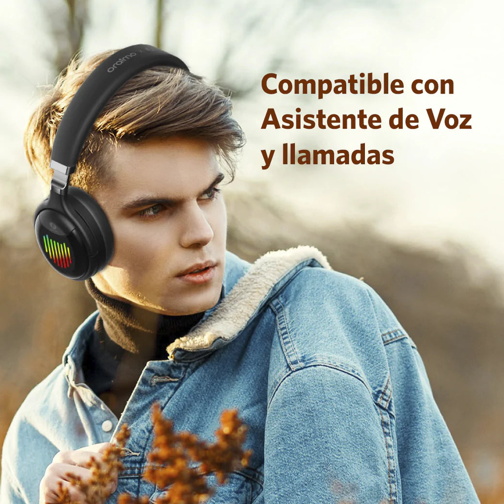 Audífonos Over the Ear BoomPop Negro Oraimo