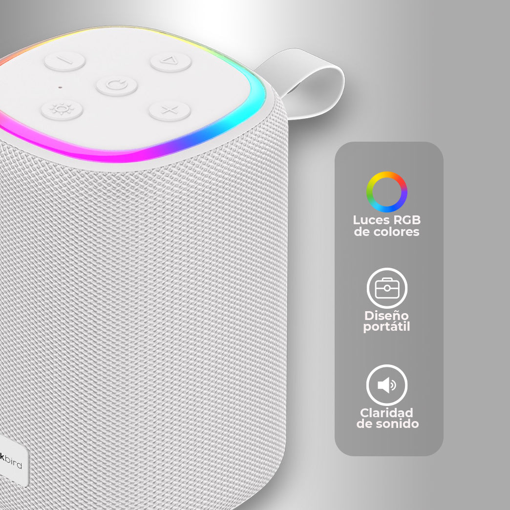 Audífonos Over Ear Bluetooth Con Parlante portátil Blanco Blackbird